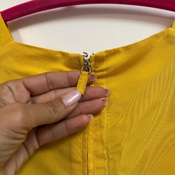 Yellow Sculptural Wrap-Effect Cocktail Dress - Picture 7 of 8